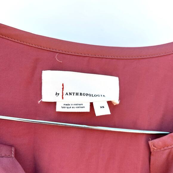 Anthropologie The Somerset Maxi Dress Satin Pink Rose XS Small Wedding - Picture 7 of 11